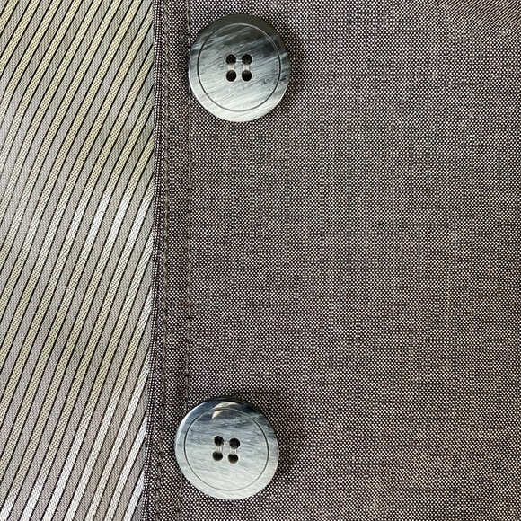 NEW Tahari Arthur Levine Gray Belted Button Front Tailored Blazer - Picture 12 of 13